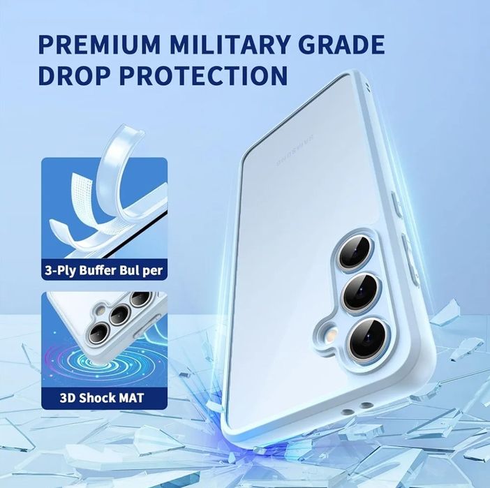 Protective Case and 2 Tempered Glass Screen Protectors for Samsung Galaxy S24 FE 5G64729665488129123