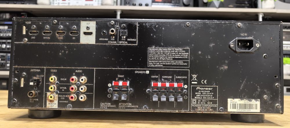 Ресивер Pioneer VSX-324/HDMI/USB/Optical/6Ω
