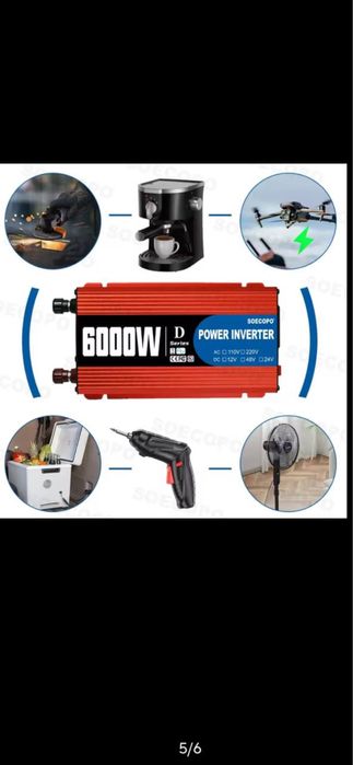 Інвертор 500/5000 w .Для дома,гаража.Достввка