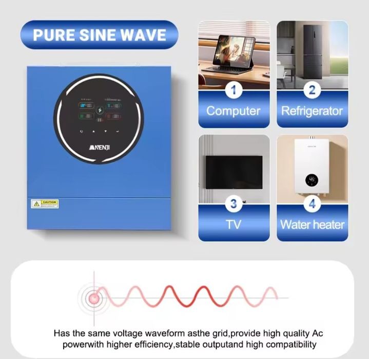 Гібридний інвертор Anenji 5 кВт 48 В