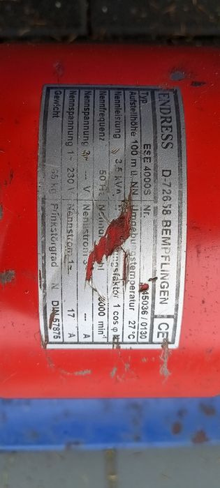 Agregat ENDRESS 4 kVA • PRO sprzęt • silnik Briggs & Stratton • okazja