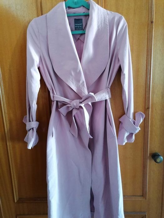 Casaco/gabardine/trench coat rosa