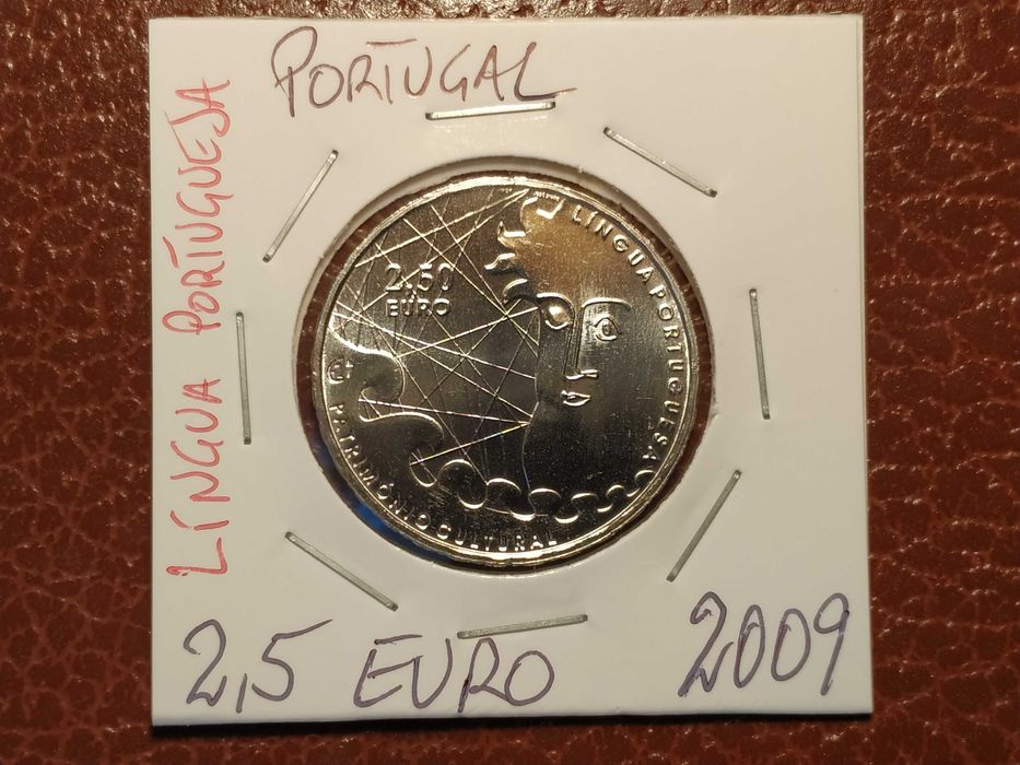 A139 Moeda de 2,5 euro de 2009 Comemorativa Língua Portuguesa