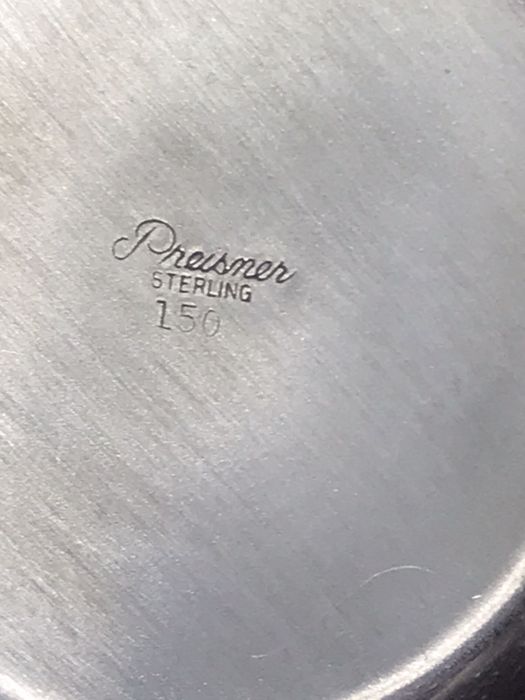 столовое сервировочное серебро (925) турка/соусник с блюдцем (pipkin)