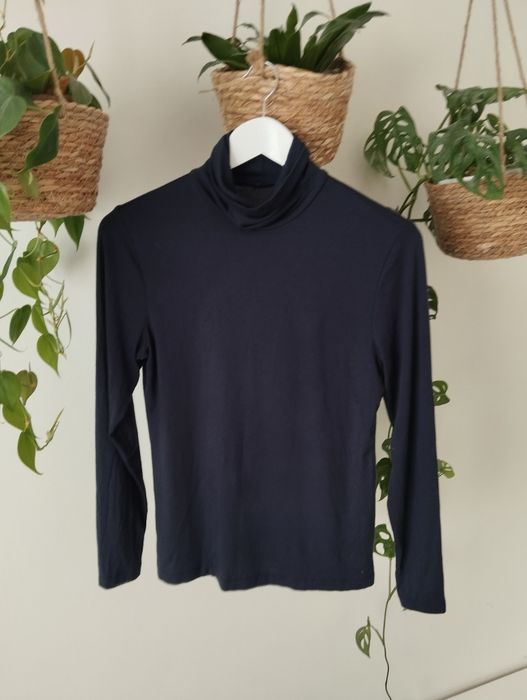 Bluzka golf, jesienny, granatowy, basic r. 46 18 Heatgen