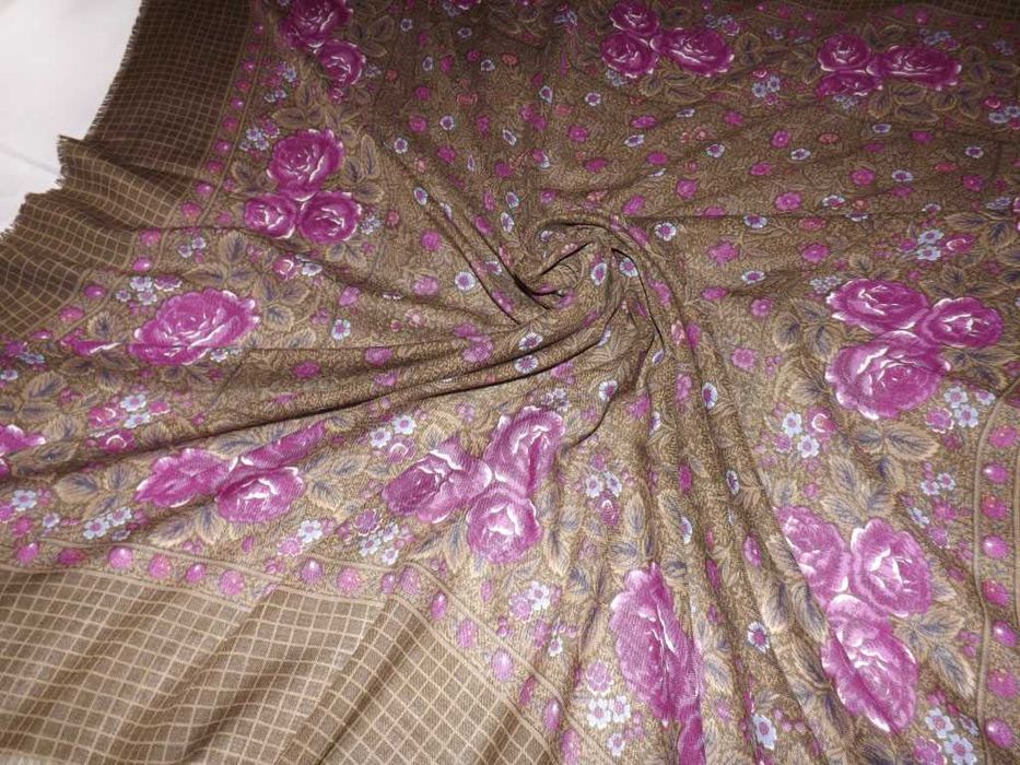 Платок Souleiado, Франция, винтаж, шерсть,125х125