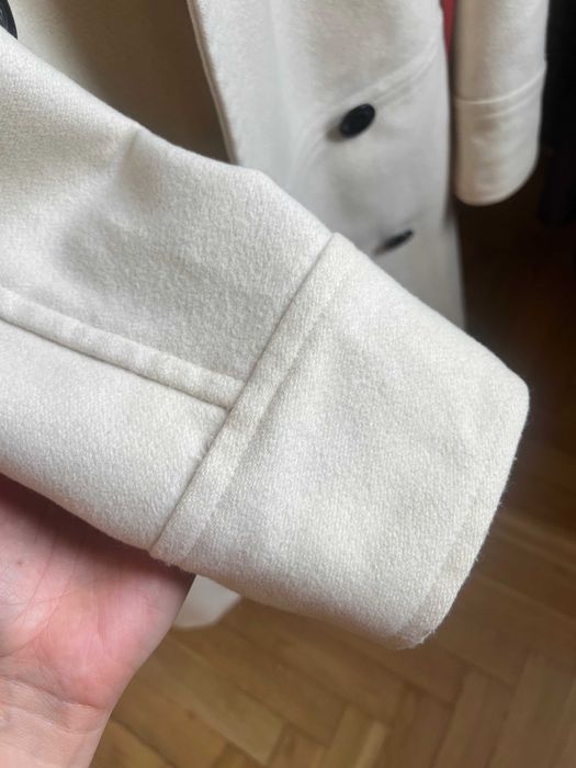 Biały płaszcz premium Filippa K wełna S / 36 elegancki