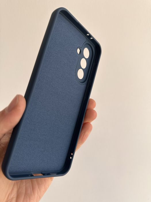 Etui Plecki Silikonowe Granatowe + SZKŁO hartowane do SAMSUNG GALAXY A57