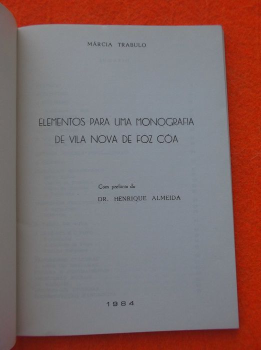 Elementos para uma monografia de Vila Nova de Foz Côa