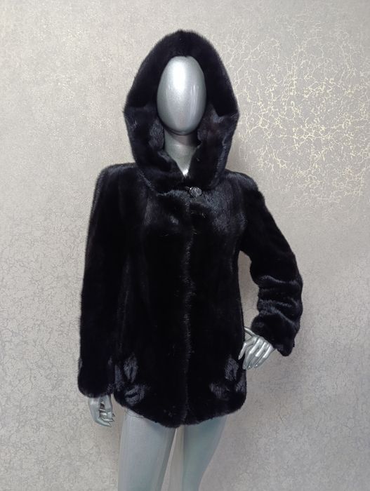 Норкова шуба, шубка, напівшубок, автоледі. 67 см