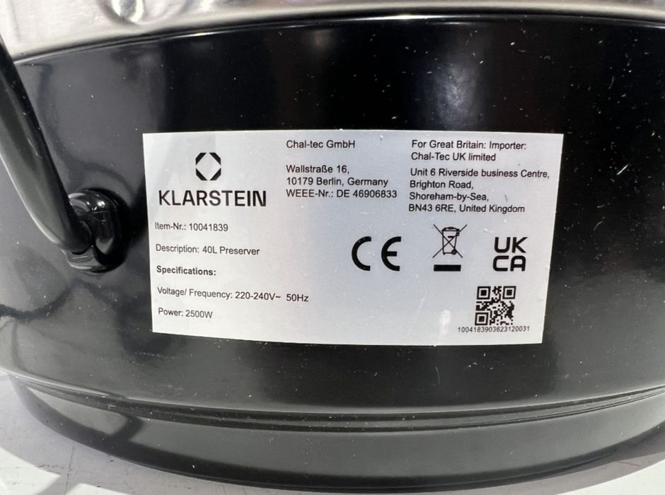 Термопот,електрокаструля,машина для консервування Klarstein Abbey 40л.