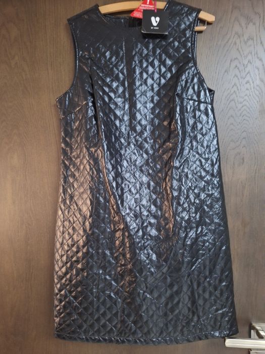 Sukienka eko skóra pikowana, nowa, rozm.XL/XXL