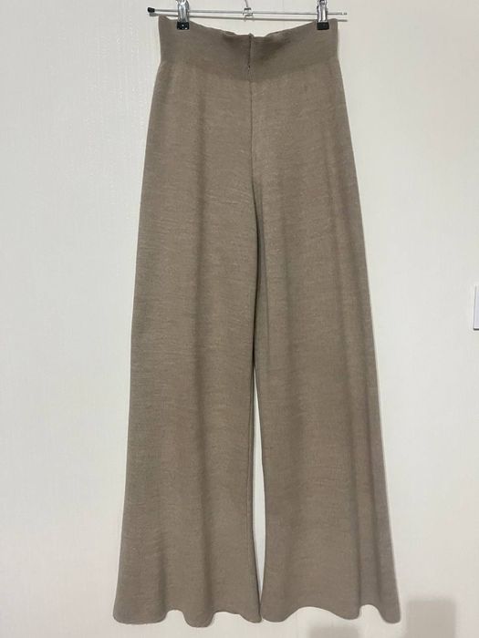 Костюм вязаный палаццо беж M-L