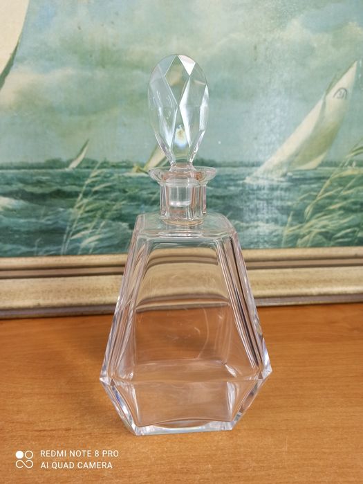 Kryształowy flakon / karafka z korkiem – szkło dekoracyjne