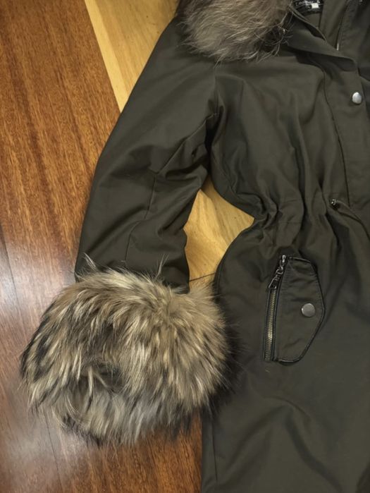 Parka obszyta jenotem