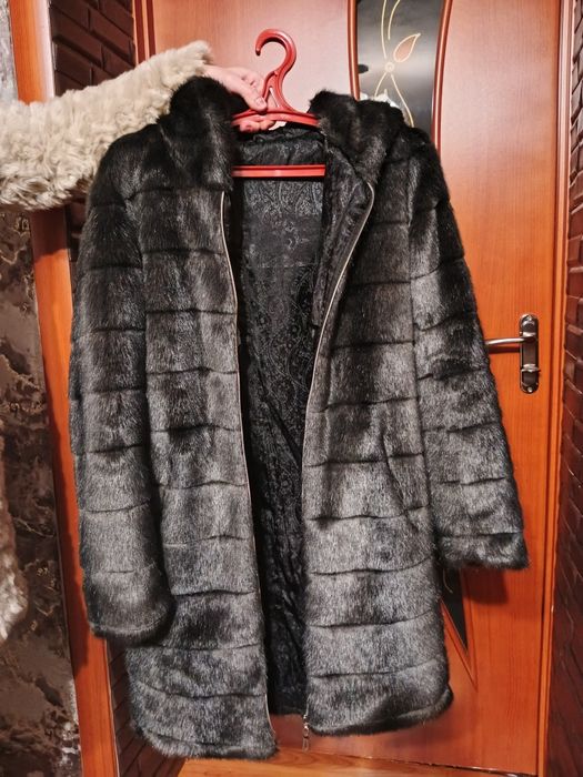 Жіноча шуба еко-норка