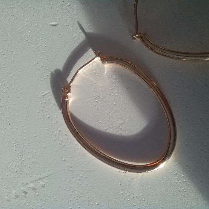 Złote kolczyki  owalne KLASYCZNE