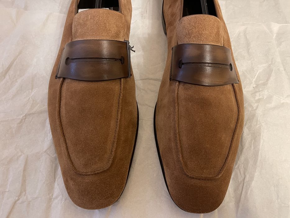 Ermenegildo Zegna лофери 45 - 45.5 оригінал Італія замшеві туфлі