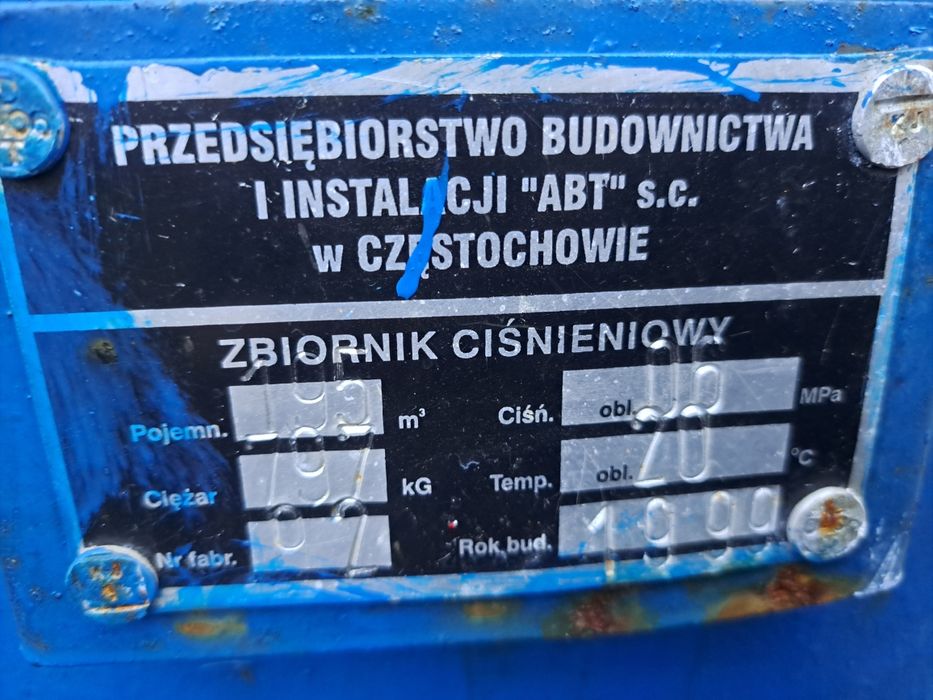 Zbiornik ciśnieniowy 2000l bufor