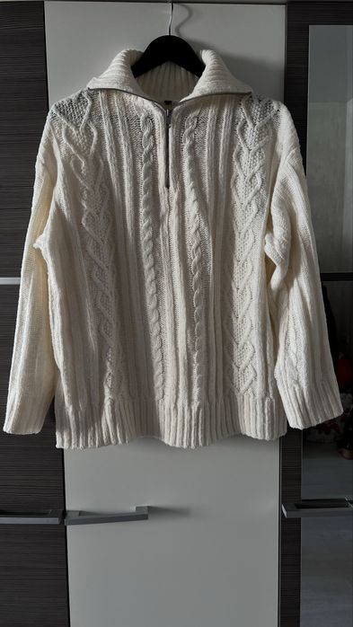 Светр джемпер-поло на замку в'язання акрил h&m розмір  m-l