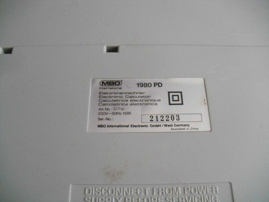 Máquina de calcular de fita