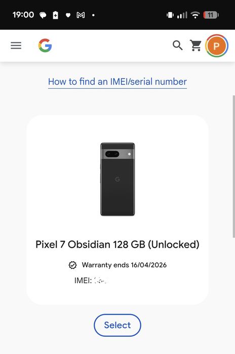 Google Pixel 7 gwarancja 3 miesiące