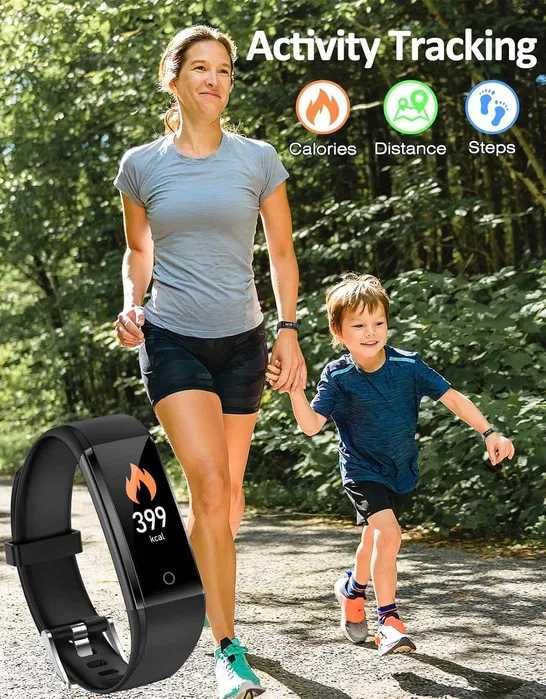GRV Fitness Tracker bez Bluetooth, krokomierz, nowy, czarny miniband