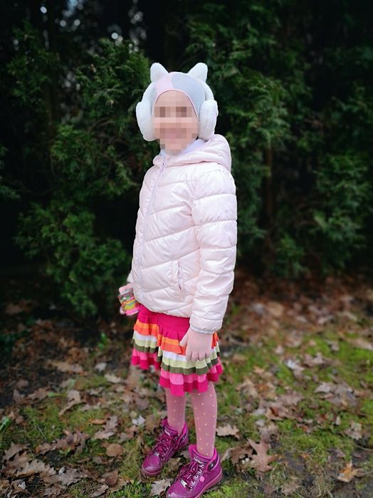 Kurtka ocieplana pikowana dziewczęca z kapturem Sinsay r.128