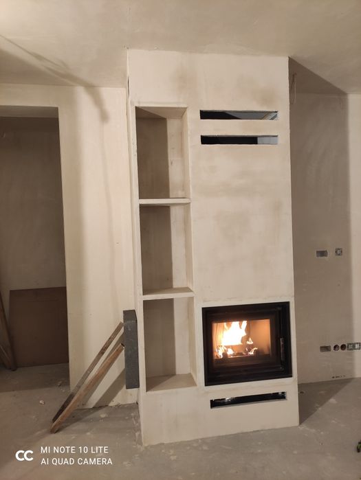 Kominek eko z szybą prostą kominki