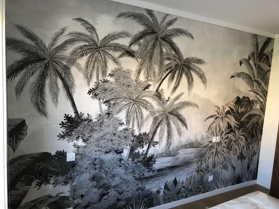 Venda e aplicação papel de parede. “Oferta cola”