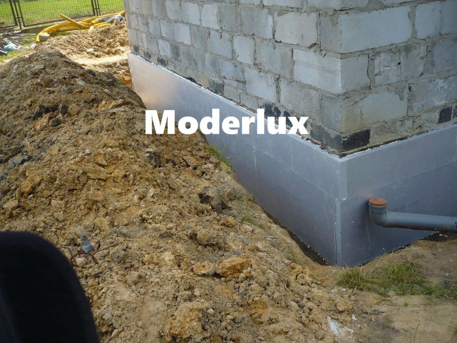 Odwodnienia budynków, drenaże, ocieplenia fundamentów, hydroizolacje fundamentów,  izolacja fundamentów