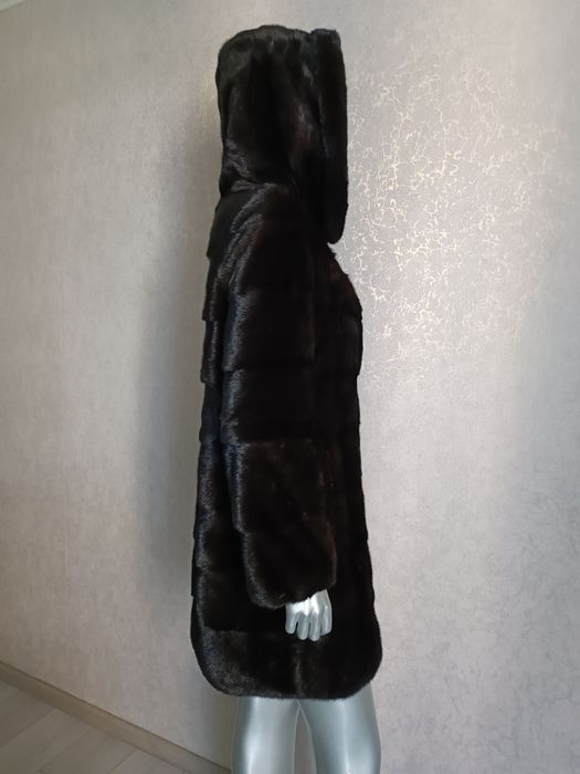 Розкішна норкова шуба, шубка. Поперечка. Як нова. 85 см