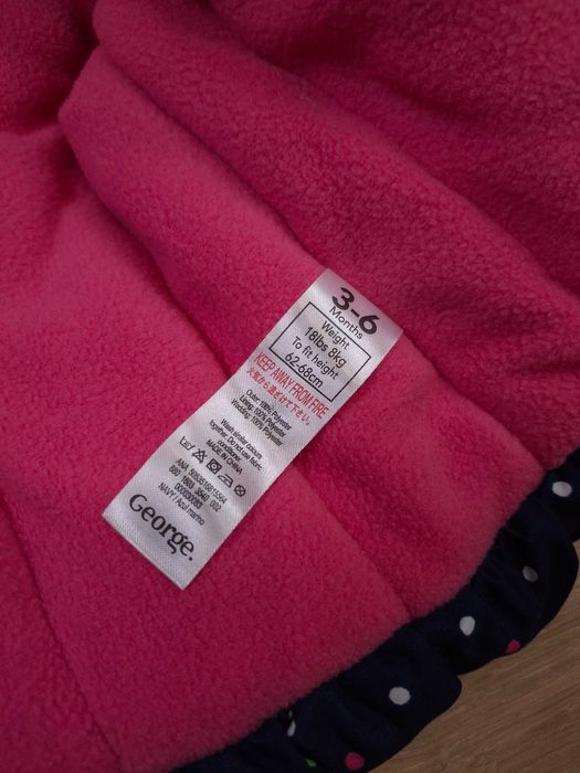 Дитяча тепла демісезонна курточка 3-6 міс для дівчинки