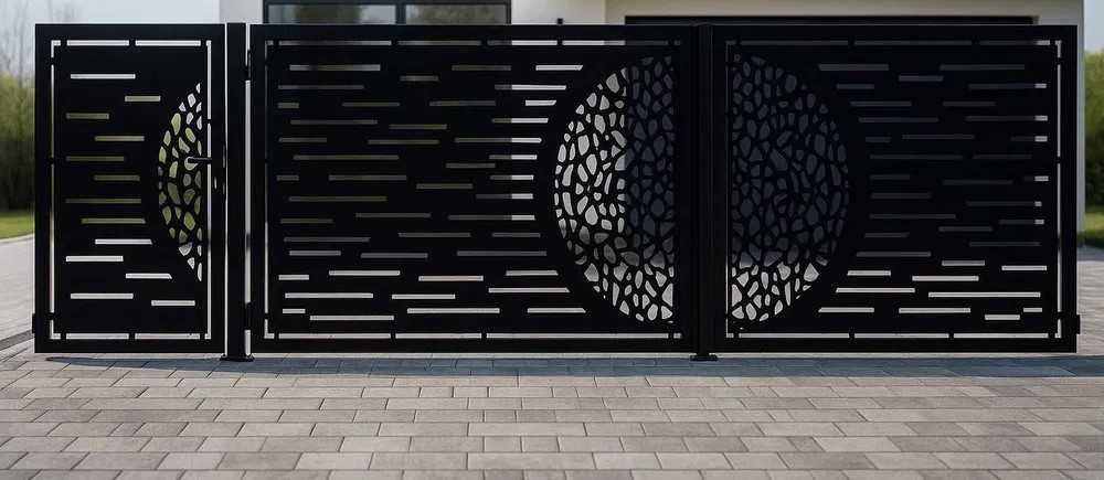 Bramy wjazdowe, ogrodzenia, furtki – wzory wypalane CNC plazmą