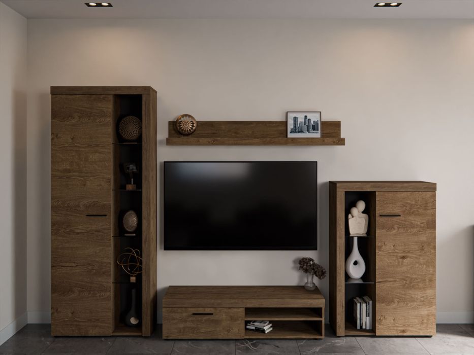 Meblościanka ARUBA! Biała/Sonoma/Old style/Grafit/Dąb lefkas/Beton