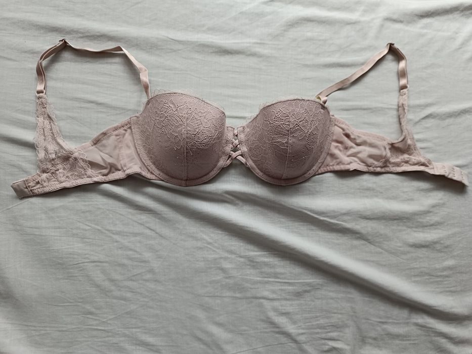 H&M 75C bardotka pudrowy róż