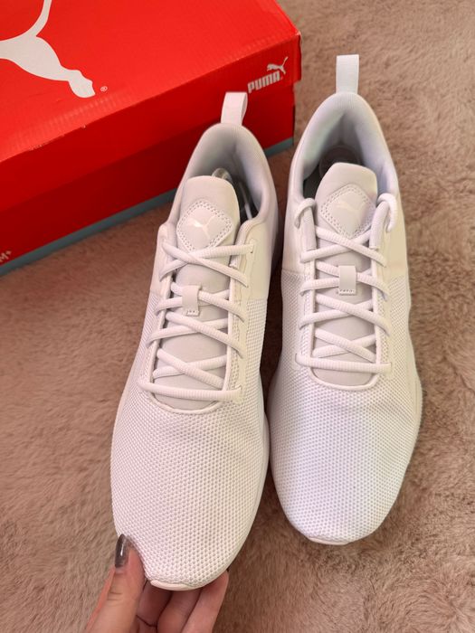 Białe męski buty Puma siatka , letnie sneakersy r.46