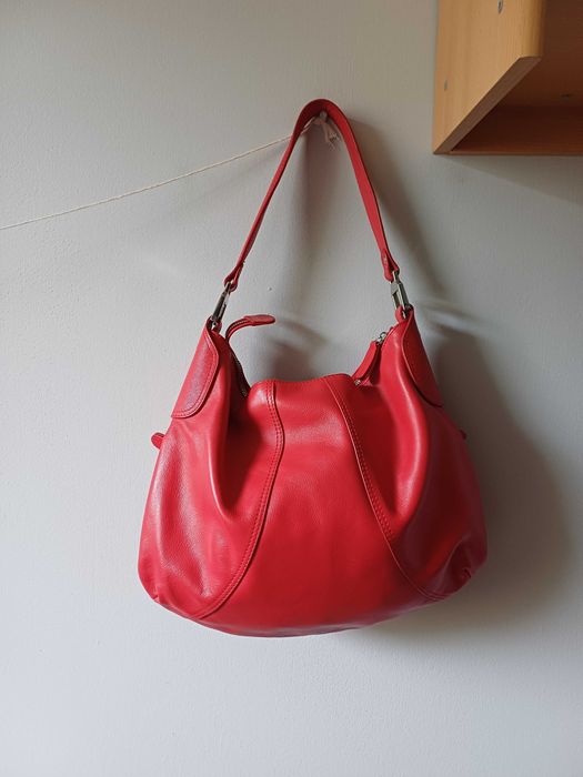 Le Tanneur skórzana torebka hobo shopper na ramię do ręki