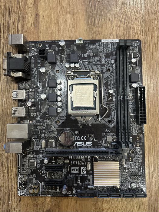 Материнська плата asus h100m-k 1151 + процессор intel pentium 4400