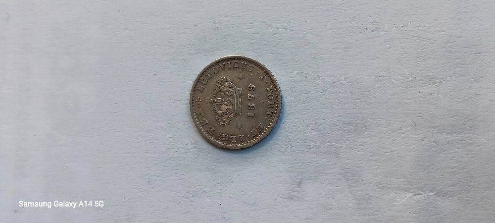 Moeda prata de 50 réis de D. Luís I de 1879