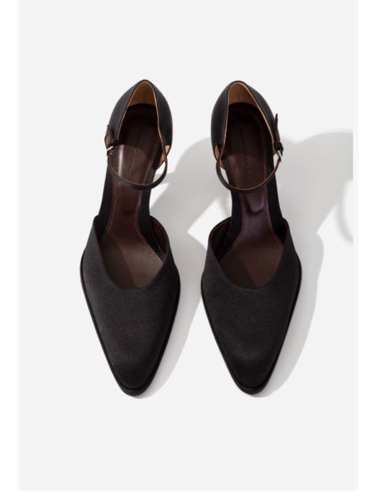 Сатинові чорні туфлі Kachorovska Liza