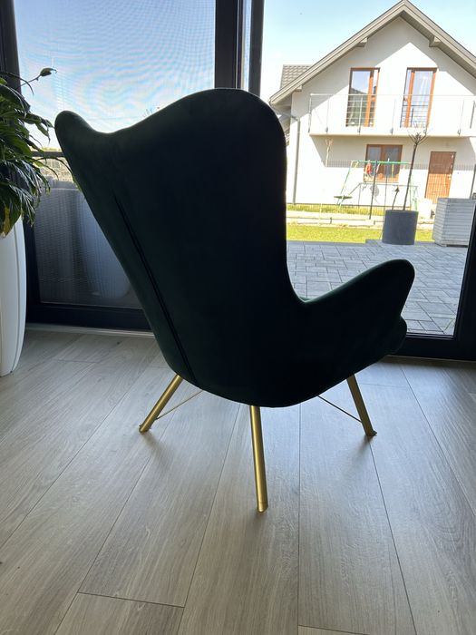 Fotel uszak zielony