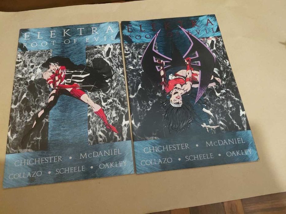 Elektra: Root of Evil (1995) #1 a #4 – Capas Texturizadas