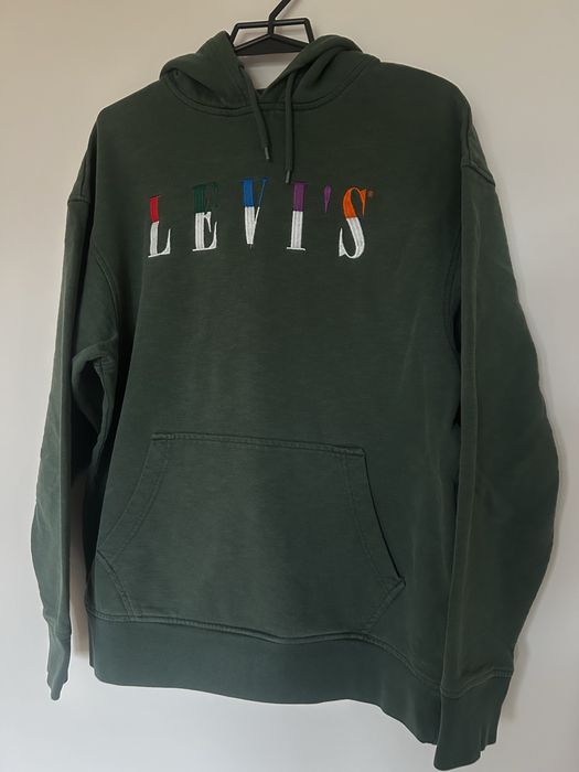 Levi's _ Zielona bluza z kapturem S _ Relaxed Fit