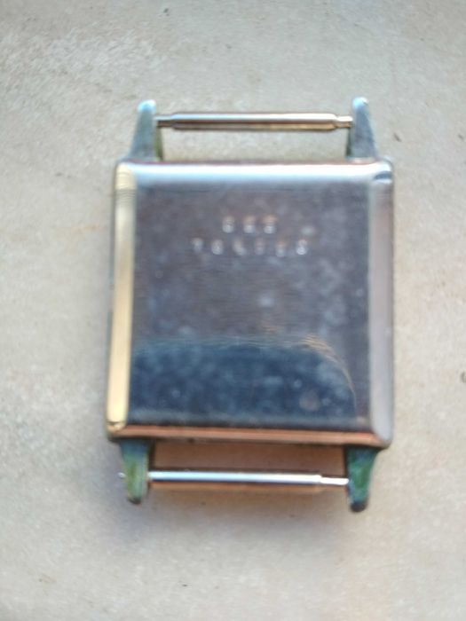caixa metal para antigo relogio pulso