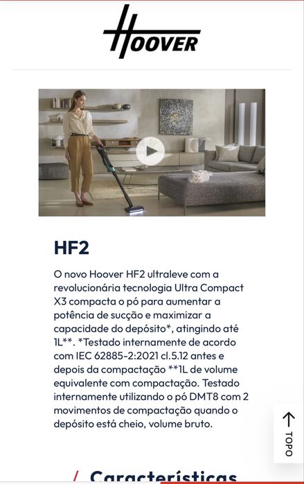 Aspirador Vertical Hoover HF210P 011