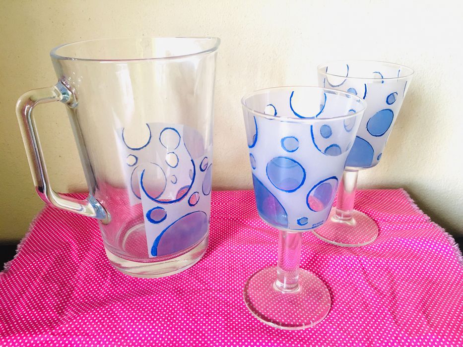 Conjunto de jarro + 9 copos com bolas446831678268395521