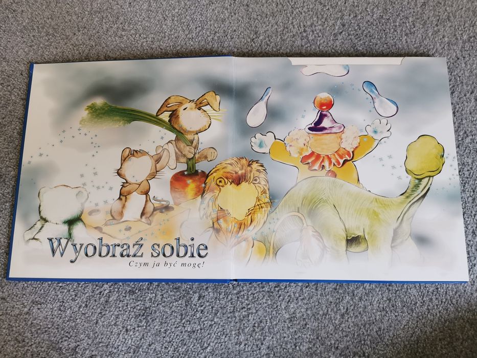 Duża książka "Wyobraź sobie czym ja być mogę" wklejane zdjęcia