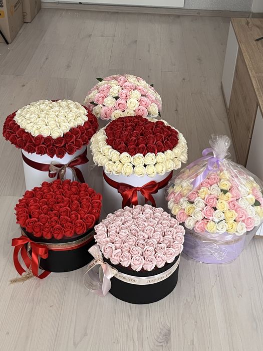Мильный букет , мильний букет , мильна 101, 51 троянда , мыльные розы