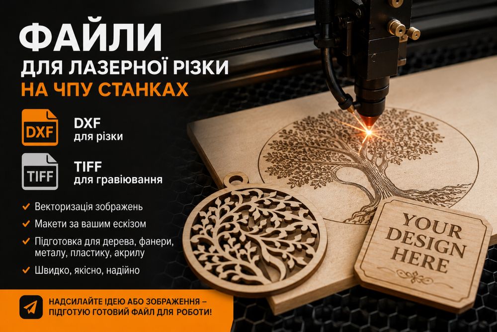 Розробка файлів для лазерної різки та гравіювання